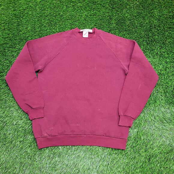 Vintage 80s JERZEES Raglan Sweatshirt Womens Large 20x27 USA - Picture 11 of 13